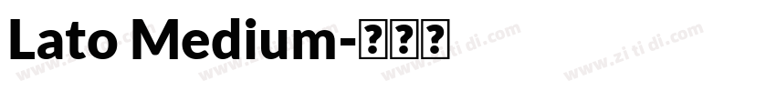 Lato Medium字体转换